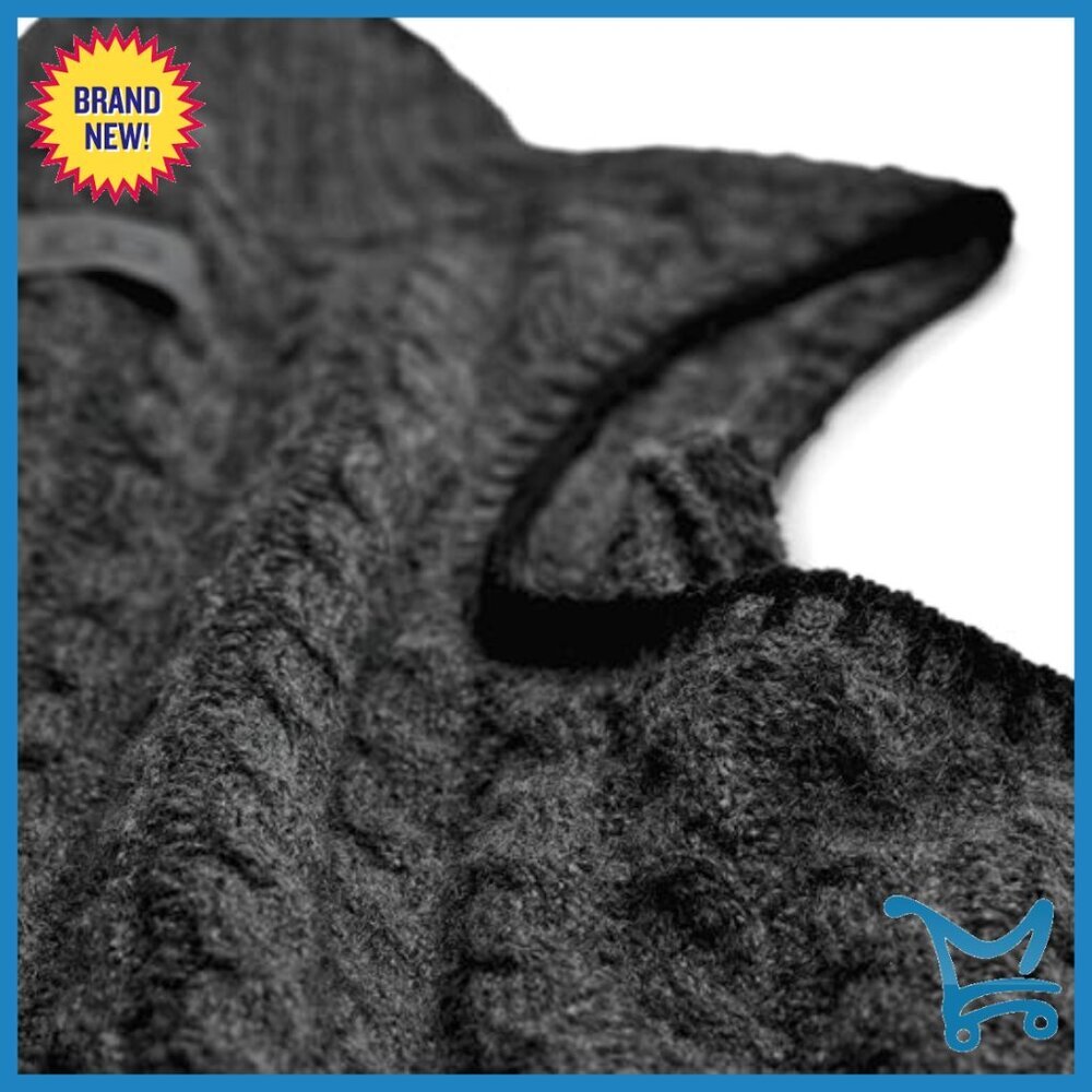 Cable Knit Turtleneck Tank Top, Recycled Polyester Blend, Cropped Fit - Picture 6 of 6